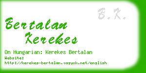 bertalan kerekes business card